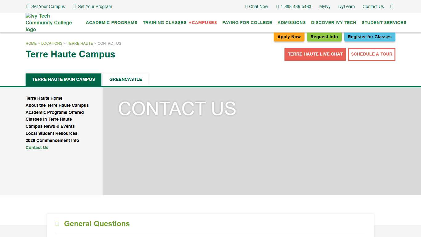 Contact Us - Ivy Tech Community College