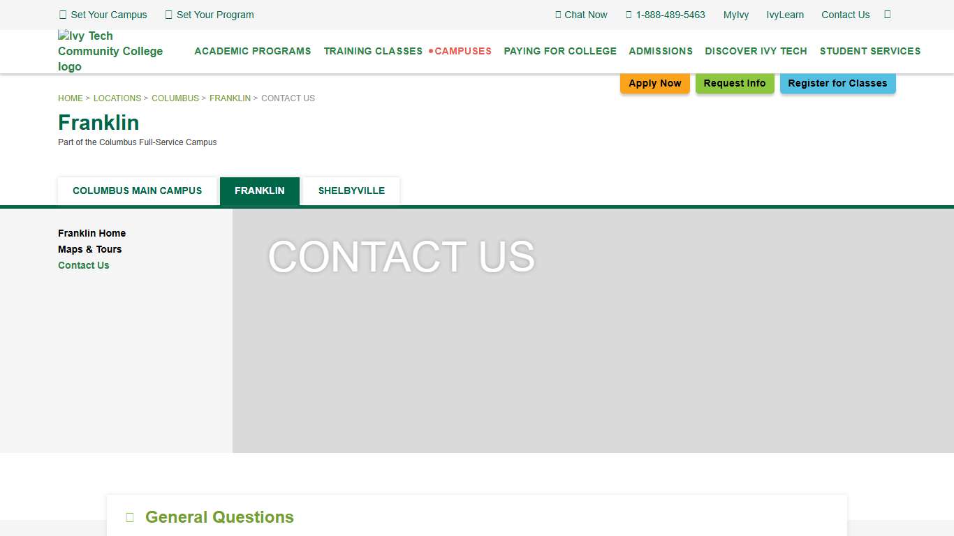 Contact Us - Ivy Tech Community College