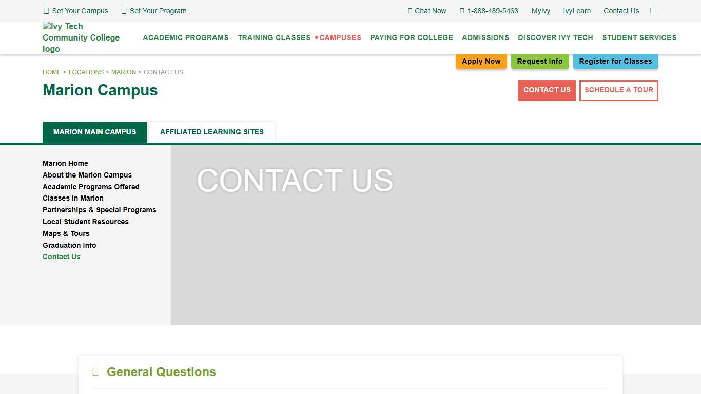 Contact Us - Ivy Tech Community College