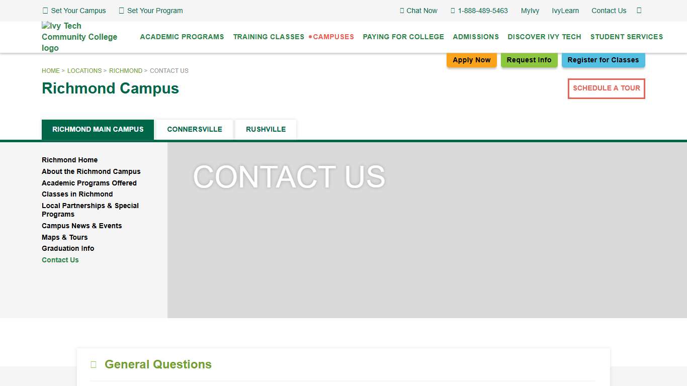 Contact Us - Ivy Tech Community College